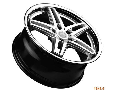 MARS MP - MC 19 inch Hyper Silver 5 Sporks Deep Concave face with Dish Lip Alloy Wheels Rims - Mars Performance