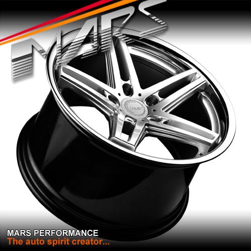 MARS MP - MC 19 inch Hyper Silver 5 Sporks Stag Concave with Dish Alloy Wheels Rims 5x112 - Mars Performance