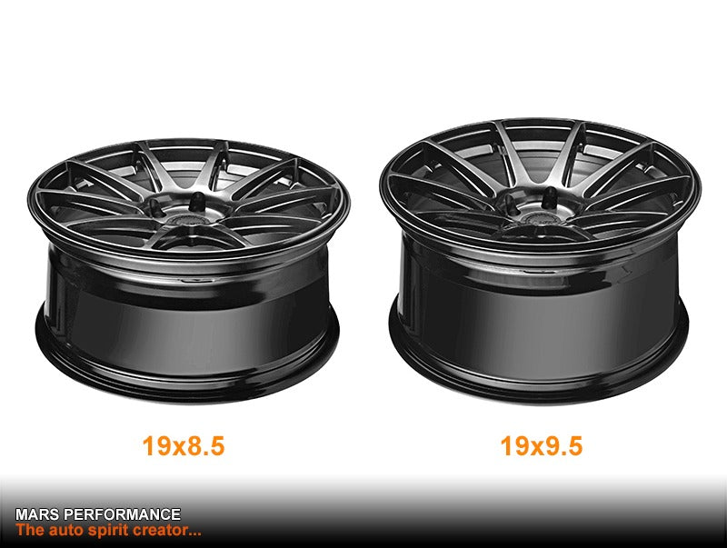 MARS MP - MS Hyper Black 4x 19 Inch Deep Concave Stag Alloy Wheels Rims - Mars Performance