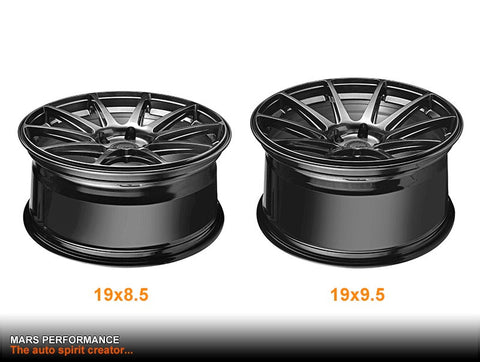MARS MP - MS Hyper Black 4x 19 Inch Deep Concave Stag Alloy Wheels Rims - Mars Performance