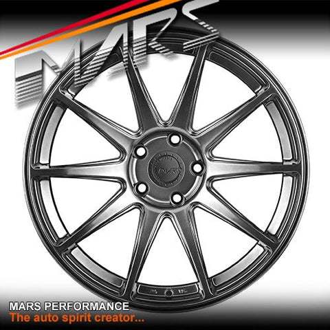 MARS MP - MS Hyper Black 4x 19 Inch Deep Concave Stag Alloy Wheels Rims 5x114.3 - Mars Performance