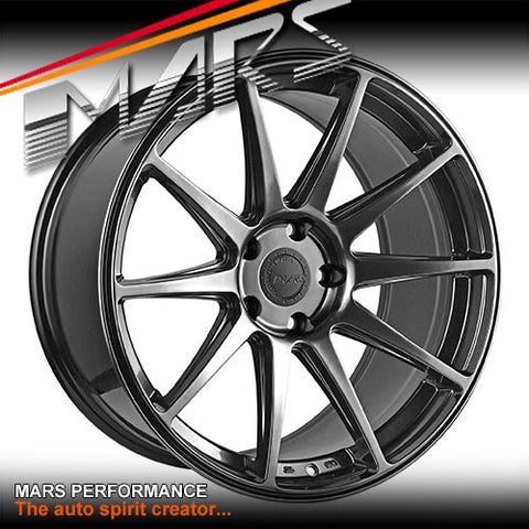 MARS MP - MS Hyper Black 4x 19 Inch Deep Concave Stag Alloy Wheels Rims 5x114.3 - Mars Performance