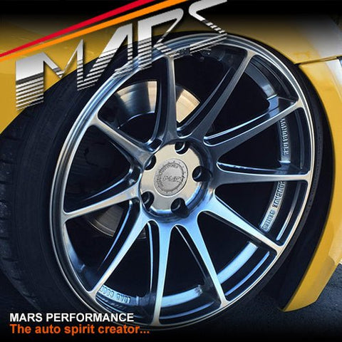MARS MP - MS Hyper Black 4x 19 Inch Deep Concave Stag Alloy Wheels Rims 5x114.3 - Mars Performance
