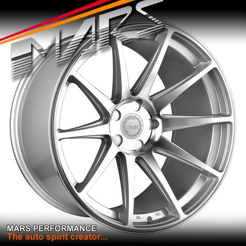 MARS MP - MS Hyper Silver 4x 20 Inch Deep Concave Stag Alloy Wheels Rims 5x120 - Mars Performance