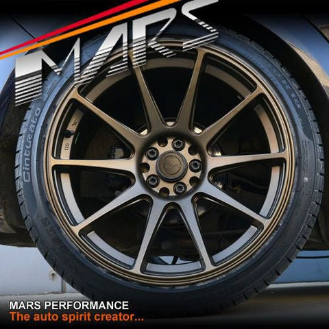 MARS MP - MS Matt Bronze Concave 4x 18 Inch Stag Alloy Wheels Rims 5x100 5x114.3 - Mars Performance