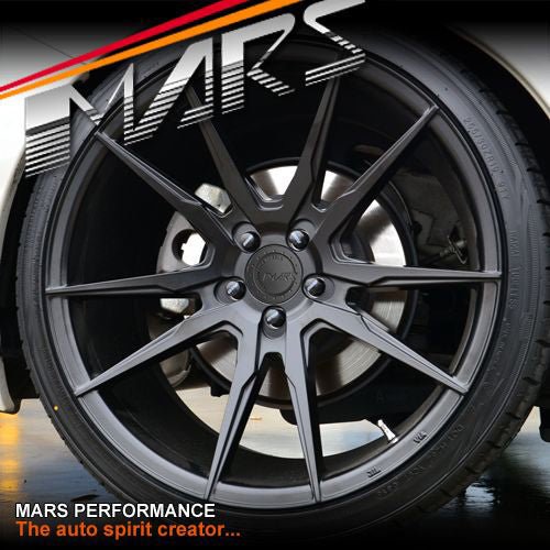 MARS MP - RH 19 inch Matt Black 19 Inch Deep Concave Stag Alloy Wheels Rims - Mars Performance
