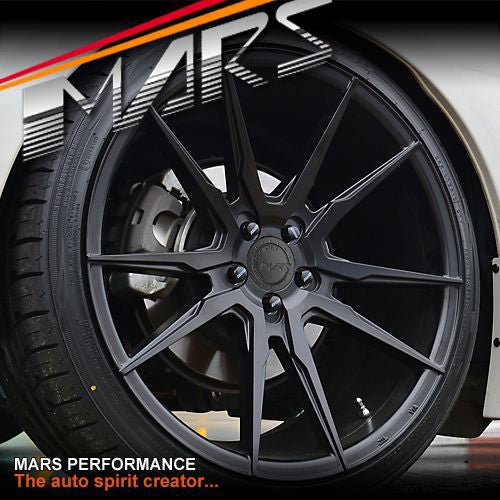 MARS MP - RH 19 inch Matt Black 19 Inch Deep Concave Stag Alloy Wheels Rims - Mars Performance