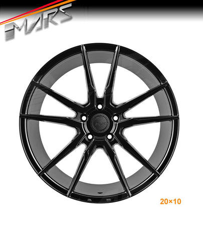 MARS MP - RH Gloss Black 4x 20 Inch Deep Concave Stag Alloy Wheels Rims 5x114.3 - Mars Performance