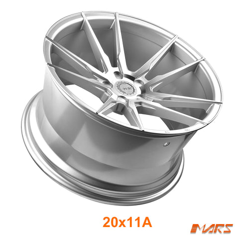 MARS MP - RH Hyper Silver 4x 20 Inch Deep Concave Stag Alloy Wheels Rims 5x114.3 - Mars Performance