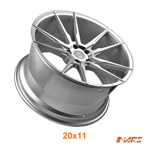 MARS MP - RH Hyper Silver 4x 20 Inch Deep Concave Stag Alloy Wheels Rims 5x114.3 - Mars Performance