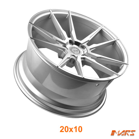 MARS MP - RH Hyper Silver 4x 20 Inch Deep Concave Stag Alloy Wheels Rims 5x114.3 - Mars Performance