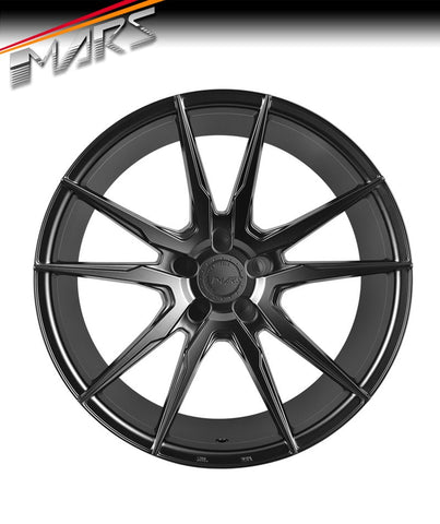 MARS MP - RH Matt Black 4x 19 Inch Deep Concave Stag Alloy Wheels Rims 5x112 - Mars Performance