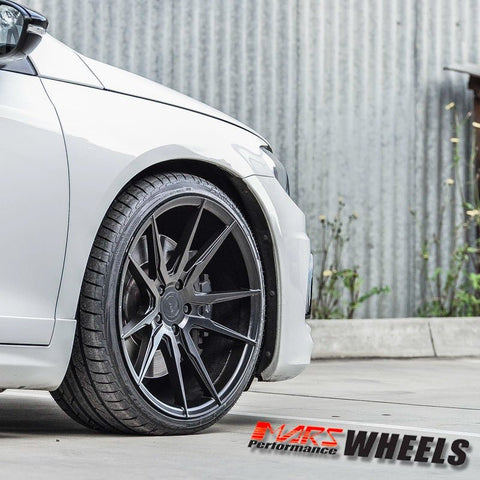 MARS MP - RH Matt Black 4x 19 Inch Deep Concave Stag Alloy Wheels Rims 5x112 - Mars Performance