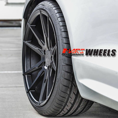 MARS MP - RH Matt Black 4x 19 Inch Deep Concave Stag Alloy Wheels Rims 5x112 - Mars Performance