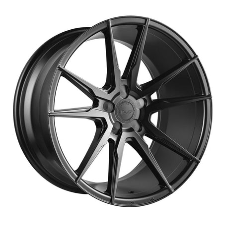 MARS MP - RH Matt Black 4x 19 Inch Deep Concave Stag Alloy Wheels Rims 5x112 - Mars Performance