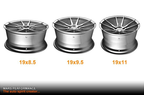 MARS MP - RH Silver 4x 19 Inch Deep Concave Stag Alloy Wheels Rims 5x120 - Mars Performance