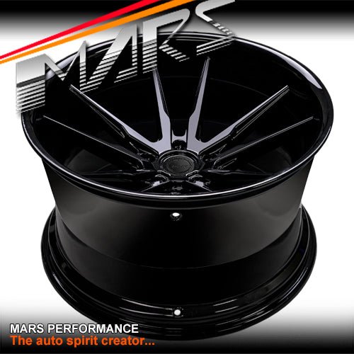 MARS MP - RHL Gloss Black 4x 21 inch Super Concave with Dish Alloy Wheels Rims 5x130 - Mars Performance