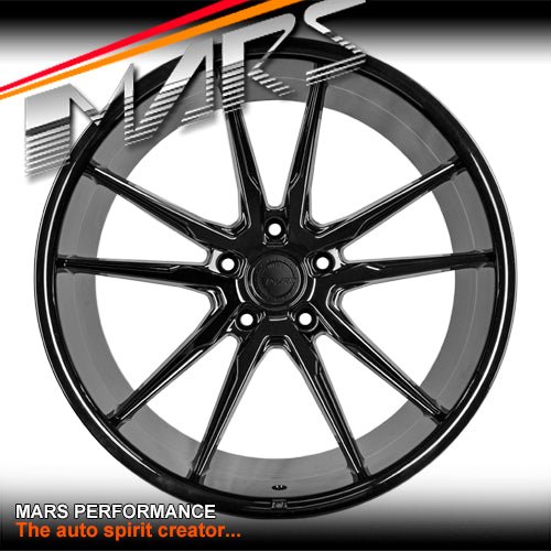 MARS MP - RHL Gloss Black 4x 21 inch Super Concave with Dish Alloy Wheels Rims 5x130 - Mars Performance