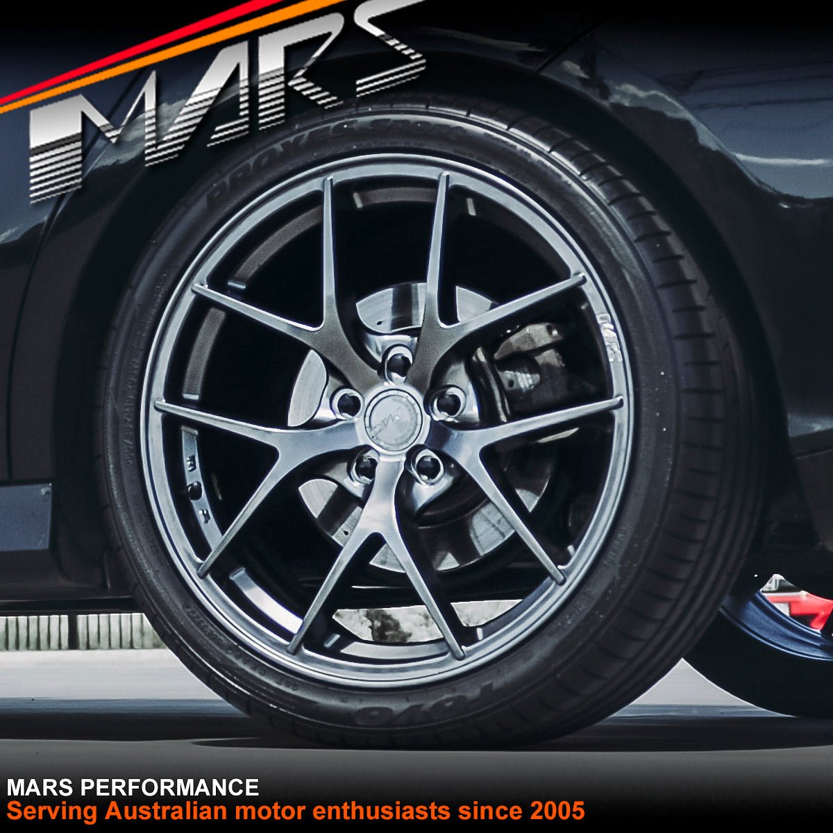 MARS MP - RI 19 Inch Hyper Black Stag Alloy Wheels Rims 5x112 - Mars Performance