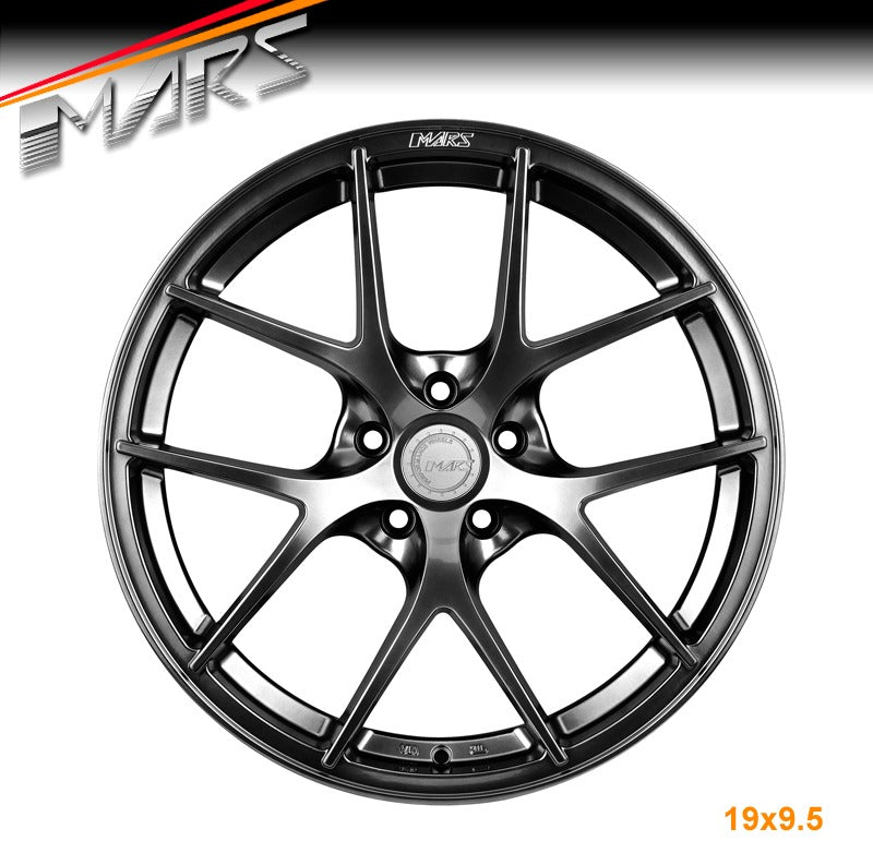 MARS MP - RI 19 Inch Hyper Black Stag Alloy Wheels Rims 5x112 - Mars Performance