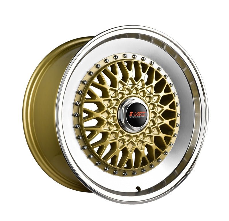 MARS MP - RS 18 inch Gold Mesh Face with Polished lip Alloy Wheels Rims - Mars Performance