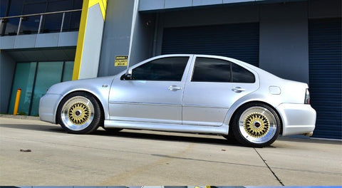 MARS MP - RS 18 inch Gold Mesh Face with Polished lip Alloy Wheels Rims - Mars Performance