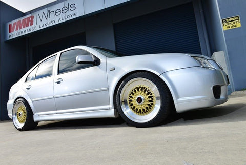 MARS MP - RS 18 inch Gold Mesh Face with Polished lip Alloy Wheels Rims - Mars Performance