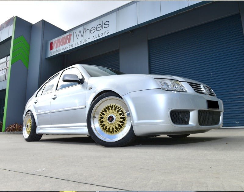 MARS MP - RS 18 inch Gold Mesh Face with Polished lip Alloy Wheels Rims - Mars Performance