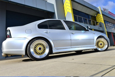 MARS MP - RS 18 inch Gold Mesh Face with Polished lip Alloy Wheels Rims - Mars Performance
