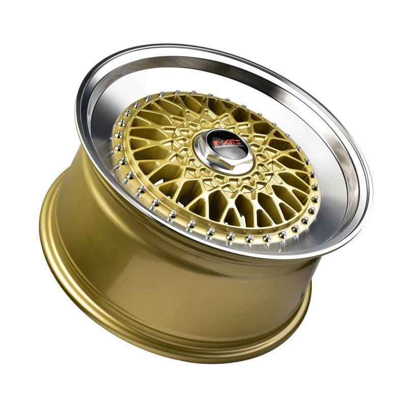 MARS MP - RS 18 inch Gold Mesh Face with Polished lip Alloy Wheels Rims - Mars Performance
