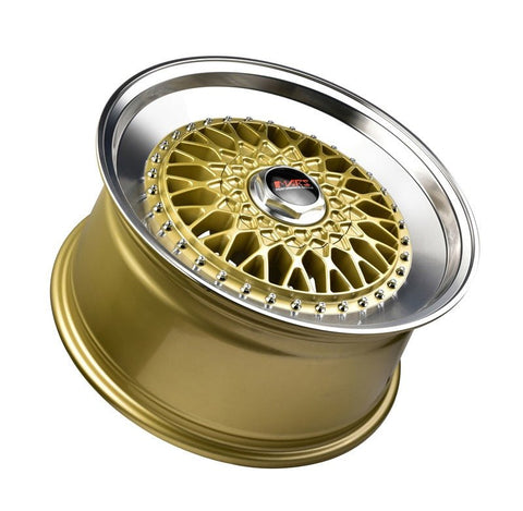 MARS MP - RS 18 inch Gold Mesh Face with Polished lip Alloy Wheels Rims - Mars Performance