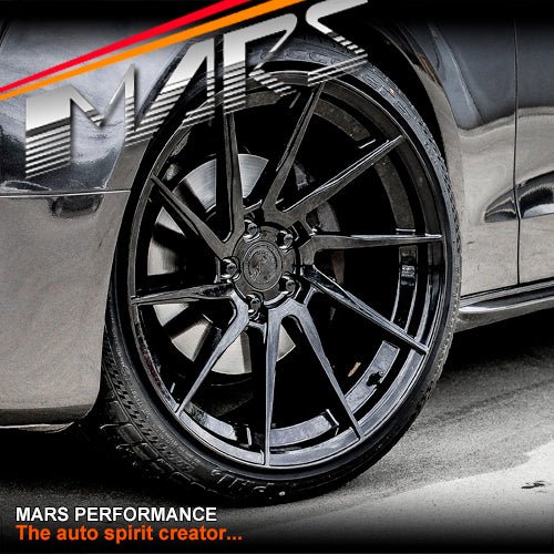 MARS MP - T2 Gloss Black 4x 20 Inch Deep Concave Stag Alloy Wheels Rims - Mars Performance