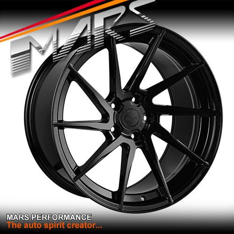 MARS MP - T2 Gloss Black 4x 20 Inch Deep Concave Stag Alloy Wheels Rims - Mars Performance