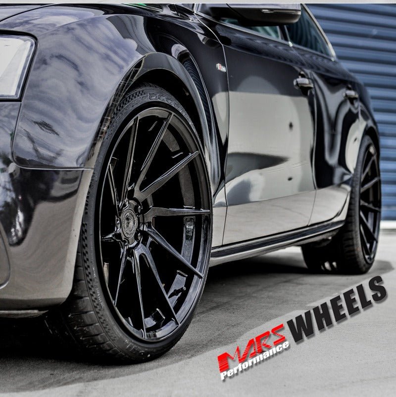 MARS MP - T2 Gloss Black 4x 20 Inch Deep Concave Stag Alloy Wheels Rims - Mars Performance
