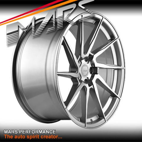 MARS MP - T2 Silver 20 Inch Twist Spork Deep Concave Stag Alloy Wheels Rims - Mars Performance