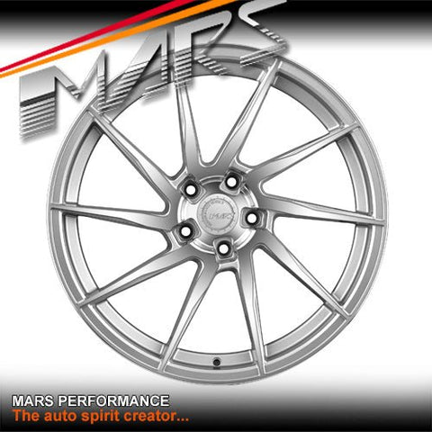 MARS MP - T2 Silver 20 Inch Twist Spork Deep Concave Stag Alloy Wheels Rims - Mars Performance