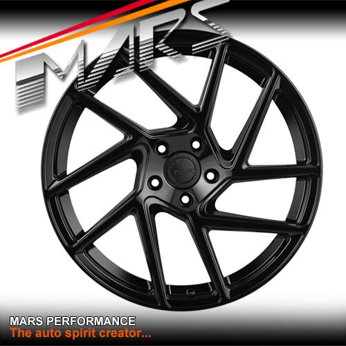 MARS MP - T3 Gloss Black 20 Inch Twsit Concave Stag Alloy Wheels Rims 5x112 - Mars Performance