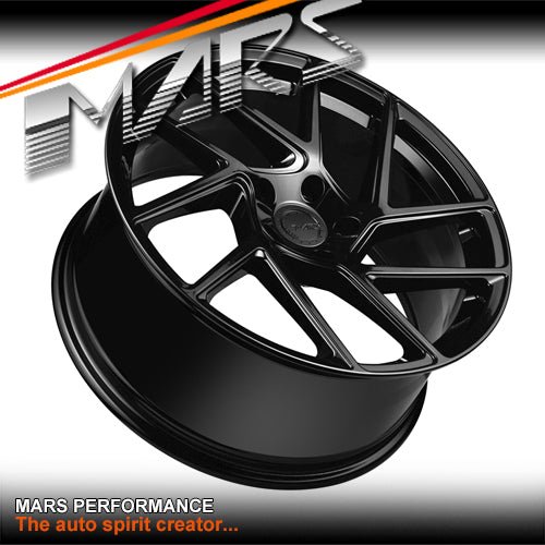 MARS MP - T3 Gloss Black 20 Inch Twsit Concave Stag Alloy Wheels Rims 5x112 - Mars Performance