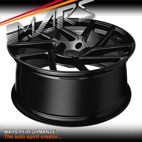 MARS MP - T3 Gloss Black 20 Inch Twsit Concave Stag Alloy Wheels Rims 5x112 - Mars Performance