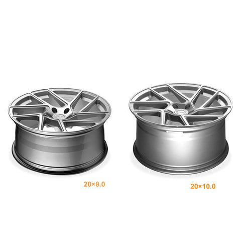 MARS MP - T3 Machined Silver 20 Inch Twsit Concave Stag Alloy Wheels Rims - Mars Performance