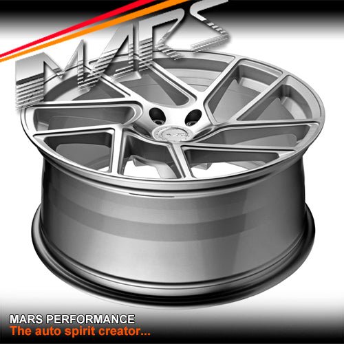 MARS MP - T3 Machined Silver 20 Inch Twsit Concave Stag Alloy Wheels Rims - Mars Performance