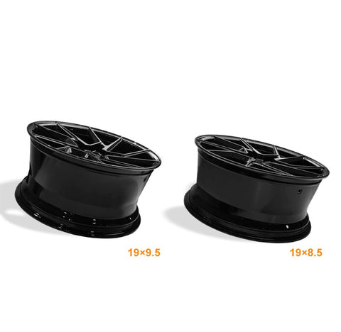 MARS MP - T4 Gloss Black 19 Inch Twist Spork Concave Alloy Wheels Rims - Mars Performance