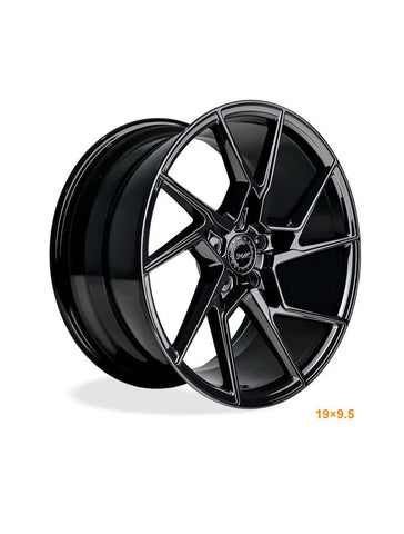 MARS MP - T4 Gloss Black 19 Inch Twist Spork Concave Alloy Wheels Rims - Mars Performance