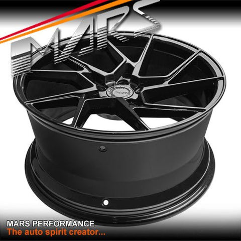 MARS MP - T4 Gloss Black 19 Inch Twist Spork Concave Alloy Wheels Rims 5x120 - Mars Performance