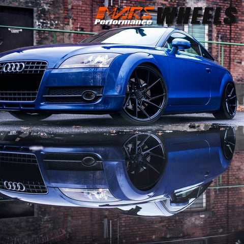 MARS MP - T4 Gloss Black 19 Inch Twist Spork Concave Alloy Wheels Rims - Mars Performance