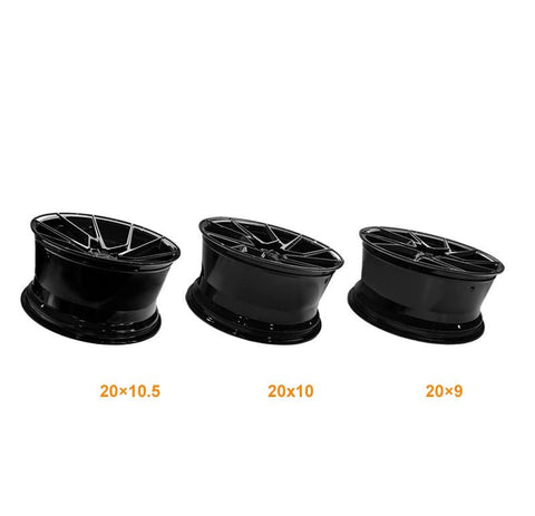 MARS MP - T4 Gloss Black 20 Inch Twist Spork Concave Alloy Wheels Rims 5x114.3 - Mars Performance