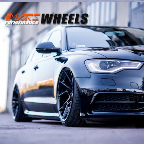 MARS MP - T4 Gloss Black 20 Inch Twist Spork Concave Alloy Wheels Rims - Mars Performance