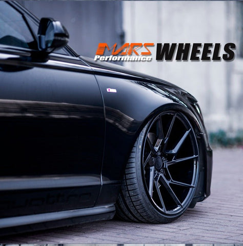 MARS MP - T4 Gloss Black 20 Inch Twist Spork Concave Alloy Wheels Rims - Mars Performance