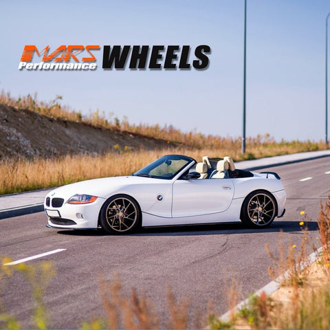 MARS MP - T4 Hyper Black 19 Inch Twist Spork Concave Alloy Wheels Rims - Mars Performance
