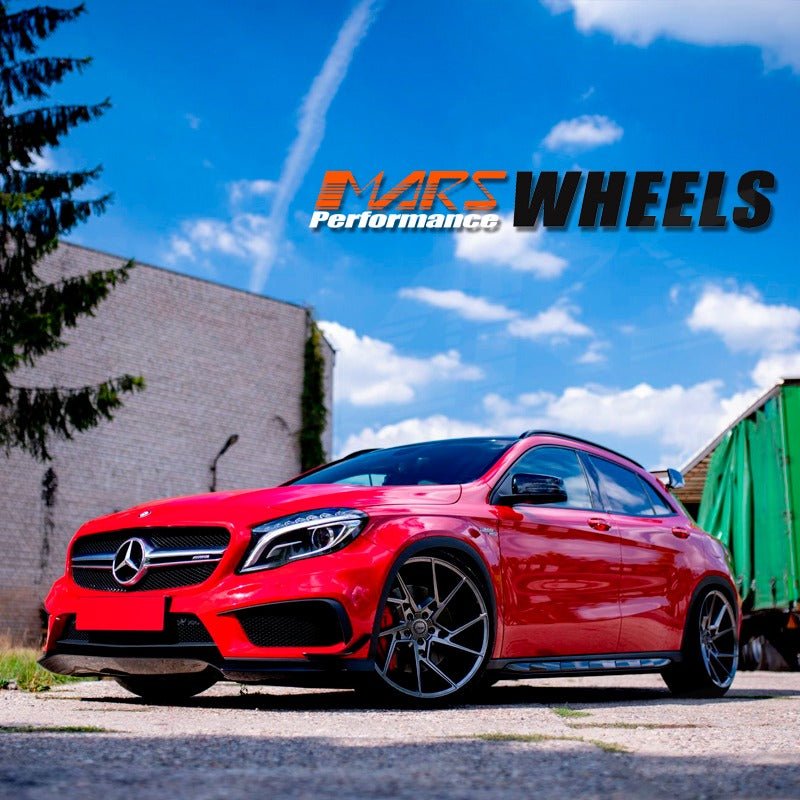 MARS MP - T4 Hyper Black 19 Inch Twist Spork Concave Alloy Wheels Rims - Mars Performance